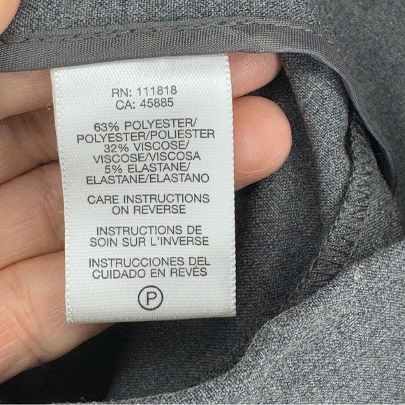 Michael Michael Kors Milbrook fit Charcoal wide leg cuffed Mid rise Pants 12 GUC - Picture 12 of 14